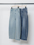 SIDE PLEATED DENIM PANTS / Y243-31045-3 /【 BLUE 】